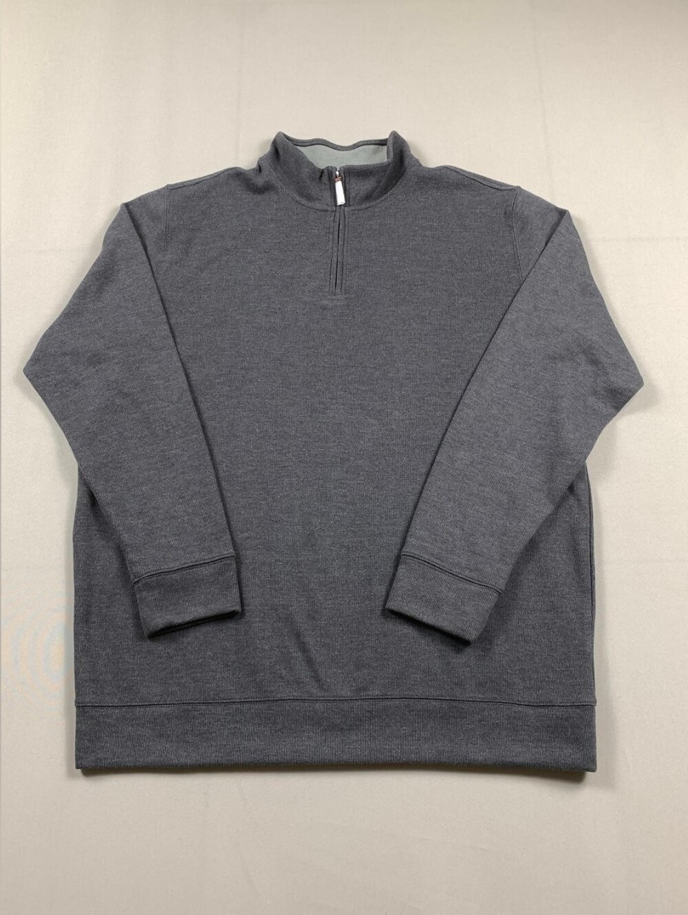 Lands' End Men's Charcoal Half-Zip Pullover Sweater
